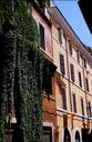 A colorful alley in Romes quiet Trastevere neighborhood across the river.